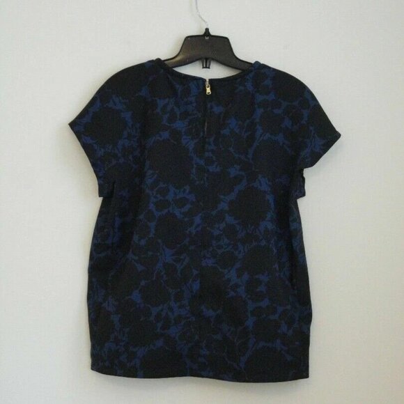 New MARC JACOBS New Prussian Blue Multi Clarice Flower Top Blouse Extra Small XS - Picture 6 of 6